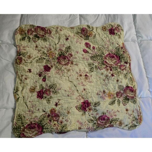 Vintage Shabby Chic Rose Floral Cottage Pillow Case - Picture 2 of 7